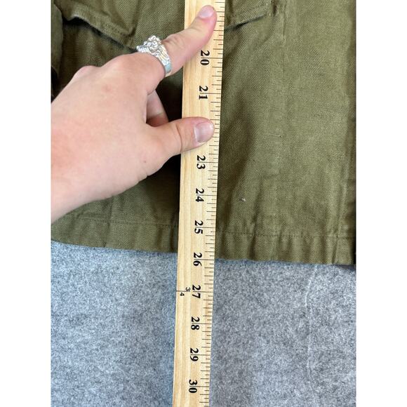 VINTAGE 50s US Army Jaket Mens Large Green Military Field Coat Workwear Outdoor - Picture 3 of 4